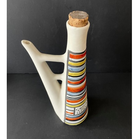 Bouteille en faïence "Whisky" par Roger Capron à Vallauris