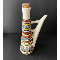 Bouteille en faïence "Whisky" par Roger Capron à Vallauris