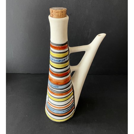 Bouteille en faïence "Whisky" par Roger Capron à Vallauris