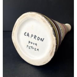 Bouteille en faïence "Whisky" par Roger Capron à Vallauris