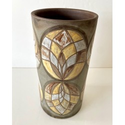 Grand vase rouleau en grès par Alexandre Kostanda Vallauris