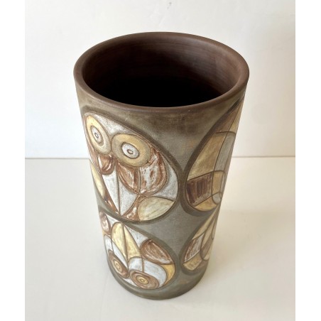 Grand vase rouleau en grès par Alexandre Kostanda Vallauris