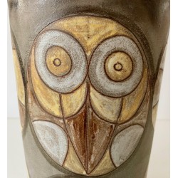 Grand vase rouleau en grès par Alexandre Kostanda Vallauris