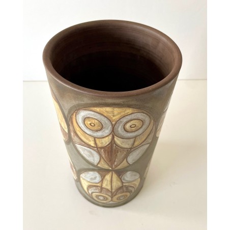 Grand vase rouleau en grès par Alexandre Kostanda Vallauris