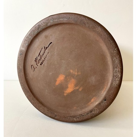 Grand vase rouleau en grès par Alexandre Kostanda Vallauris