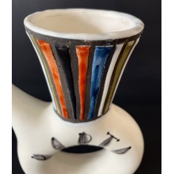 Bouteille "Porto" en faïence par Roger Capron à Vallauris