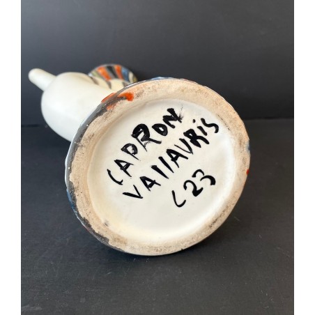 Bouteille "Porto" en faïence par Roger Capron à Vallauris