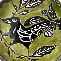 Grand plat en céramique dessin de Jean Lurçat Sant Vicens