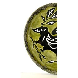 Grand plat en céramique dessin de Jean Lurçat Sant Vicens