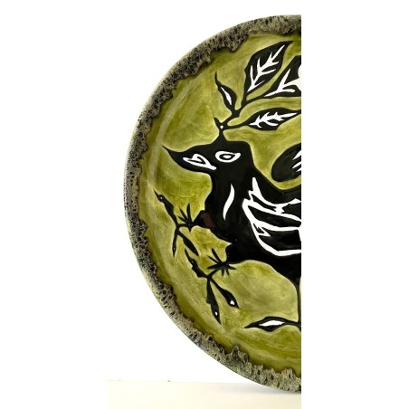 Grand plat en céramique dessin de Jean Lurçat Sant Vicens