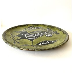 Grand plat en céramique dessin de Jean Lurçat Sant Vicens