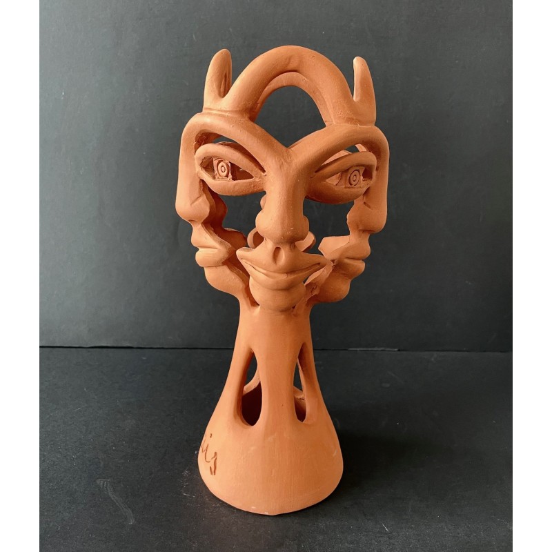 Photophore "4 visages" par Jean Marais Vallauris