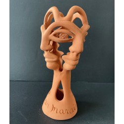 Photophore "4 visages" par Jean Marais Vallauris