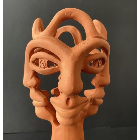 Photophore "4 visages" par Jean Marais Vallauris