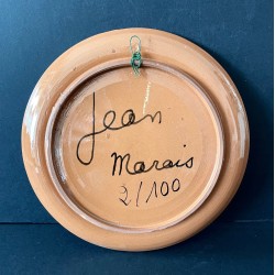 Ceramic plate by Jean Marais Vallauris