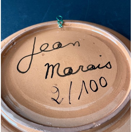 Ceramic plate by Jean Marais Vallauris