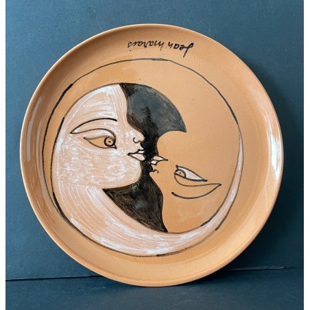 Assiette décorative "Double visage" par Jean Marais à Vallauris