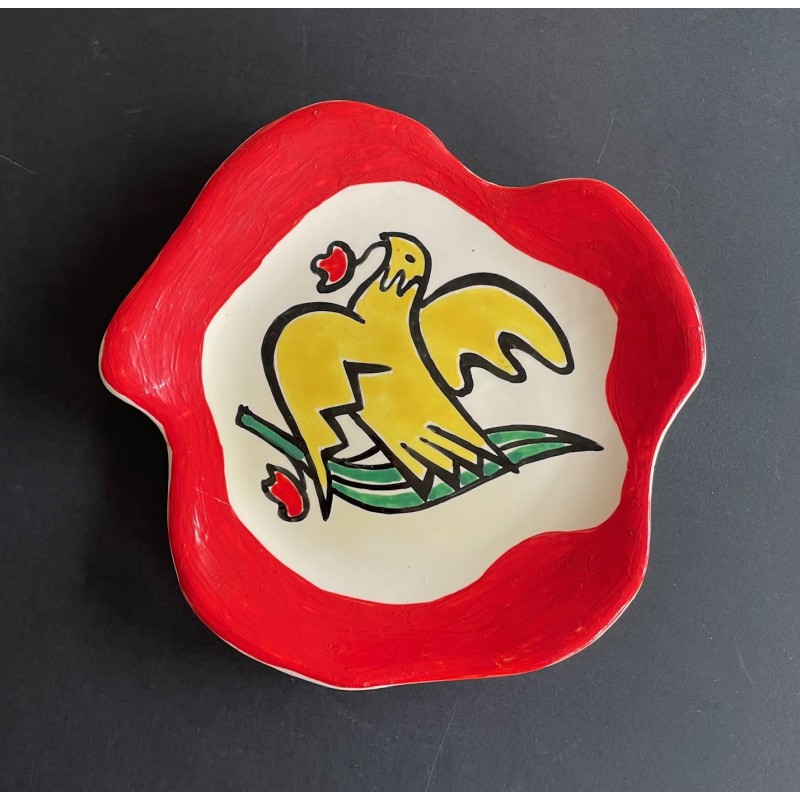 Assiette en faïence par Roland Brice et Fernand Léger Biot