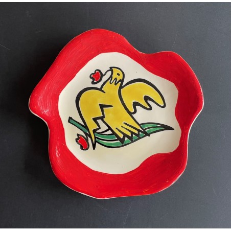 Assiette en faïence par Roland Brice et Fernand Léger Biot
