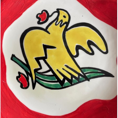 Assiette en faïence par Roland Brice et Fernand Léger Biot