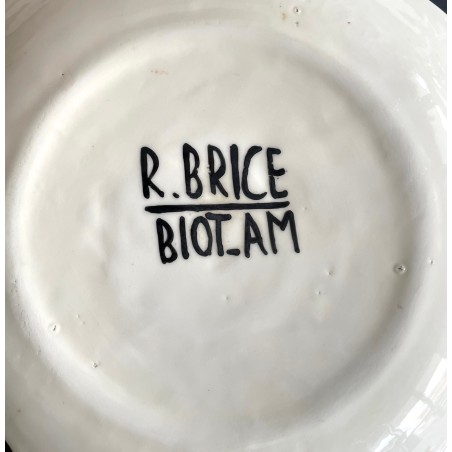 Assiette en faïence par Roland Brice et Fernand Léger Biot