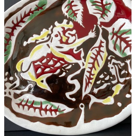 Grand plat en céramique par Jean Lurçat à Sant Vicens