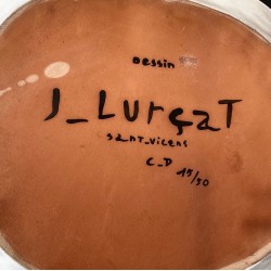Grand plat en céramique par Jean Lurçat à Sant Vicens