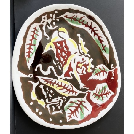 Grand plat en céramique par Jean Lurçat à Sant Vicens