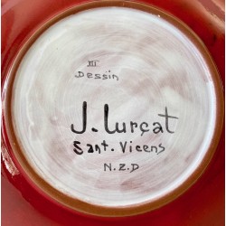 Assiette en faïence dessin de Jean Lurçat Sant Vicens
