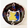 Double profil, assiette en céramique par Jean Lurçat à Sant Vicens