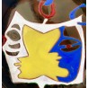 Double profil, assiette en céramique par Jean Lurçat à Sant Vicens