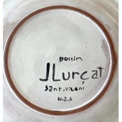 Double profil, assiette en céramique par Jean Lurçat à Sant Vicens