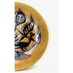 Assiette en céramique par Jean Lurçat Sant Vicens