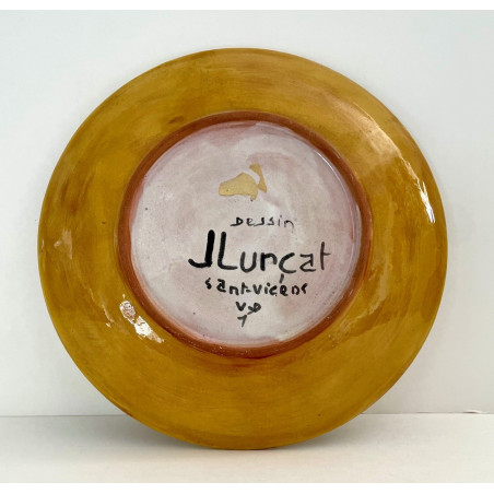 Assiette en céramique par Jean Lurçat Sant Vicens