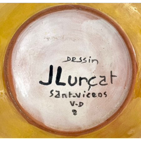 Assiette en céramique par Jean Lurçat Sant Vicens