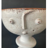 Coupe anthropomorphe en céramique par Robert et Jean Cloutier années 60 	C