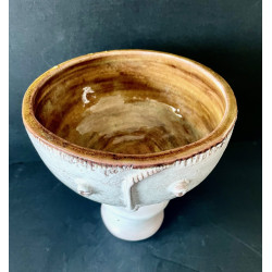 Coupe anthropomorphe en céramique par Robert et Jean Cloutier années 60 	C