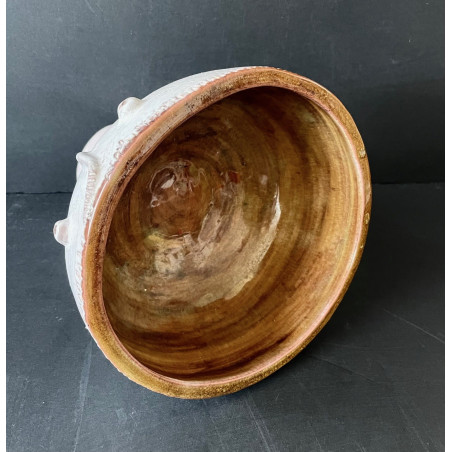 Coupe anthropomorphe en céramique par Robert et Jean Cloutier années 60 	C