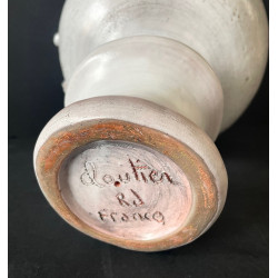 Coupe anthropomorphe en céramique par Robert et Jean Cloutier années 60 	C