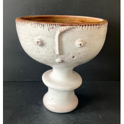 Coupe anthropomorphe en céramique par Robert et Jean Cloutier années 60 	C