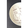 Assiette en porcelaine de Limoges dessin de Jean Cocteau