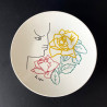 Assiette en porcelaine de Limoges dessin de Jean Cocteau