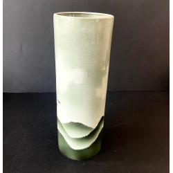 Vase rouleau en porcelaine manufacture Virebent années 70