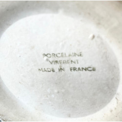 Vase rouleau en porcelaine manufacture Virebent années 70
