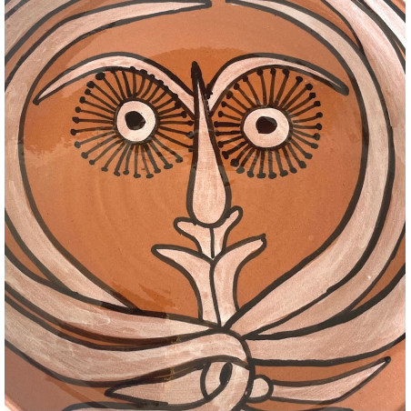 Assiette en céramique par Jean Marais Vallauris