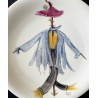 Assiette décorative en porcelaine de Limoges par Simone Coquet pour Primavera