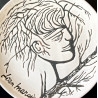 Assiette en faïence "Visage Arbre" par Jean Marais Vallauris