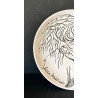 Assiette en faïence "Visage Arbre" par Jean Marais Vallauris