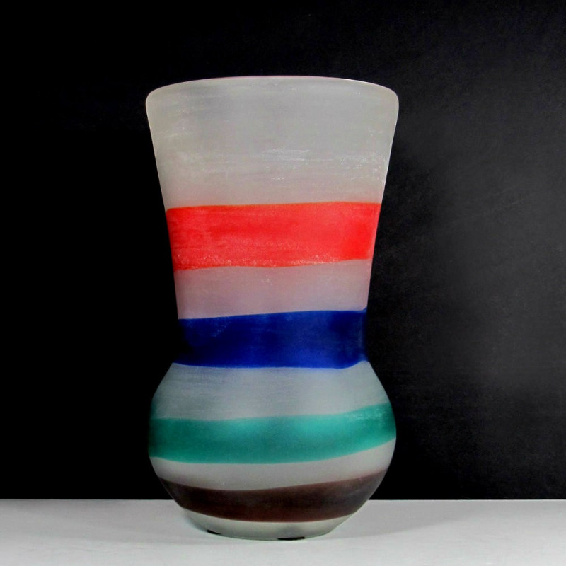 Très important vase de Cenedese Fluvio Bianconi Murano