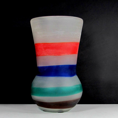 Très important vase de Cenedese Fluvio Bianconi Murano